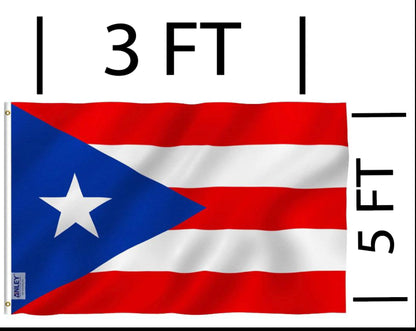 Bandera de Puerto Rico 3' x 5' en tela