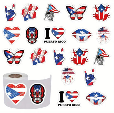 PUERTO RICO STICKER ROLL 500 PCS.