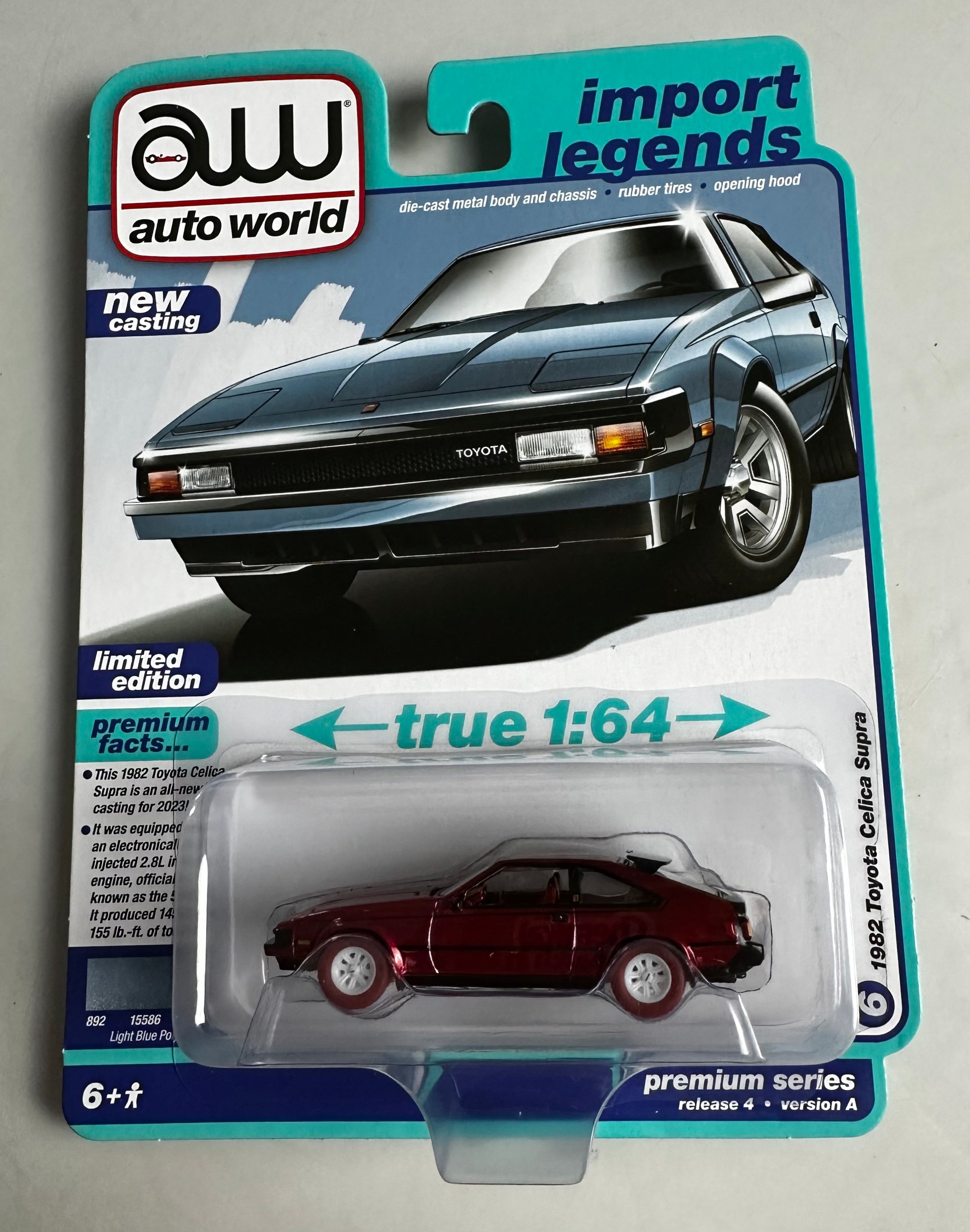 1/64 1982 TOYOTA CELICA SUPRA “CHASE” (RED TIRES AND WHITE RIMS VARIATION)