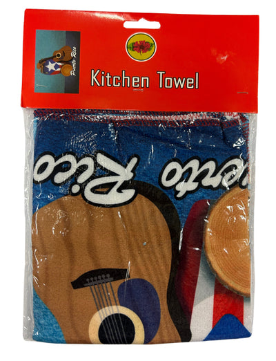 TOALLA DE COCINA DE PUERTO RIO INSTRUMENTOS MUSICALES