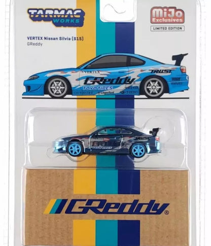 1/64 VERTEX NISSAN SILVIA (S15) GREDDY (CHASE METALLIC) - TARMAC WORKS