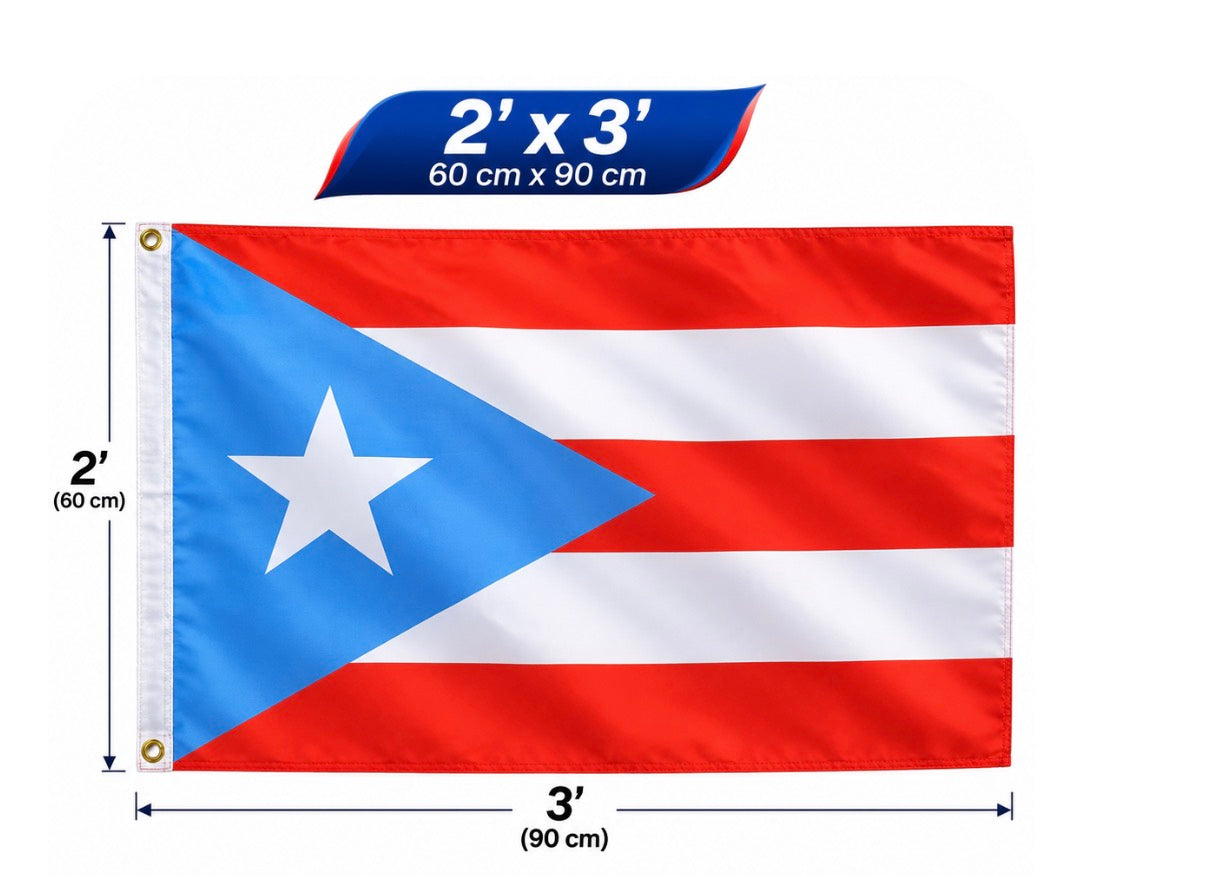 2x3 BANDERA DE PUERTO RICO- FLAG OF PUERTO RICO