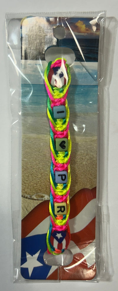 PULSERA DE PUERTO RICO (I LOVE PR) AJUSTABLE