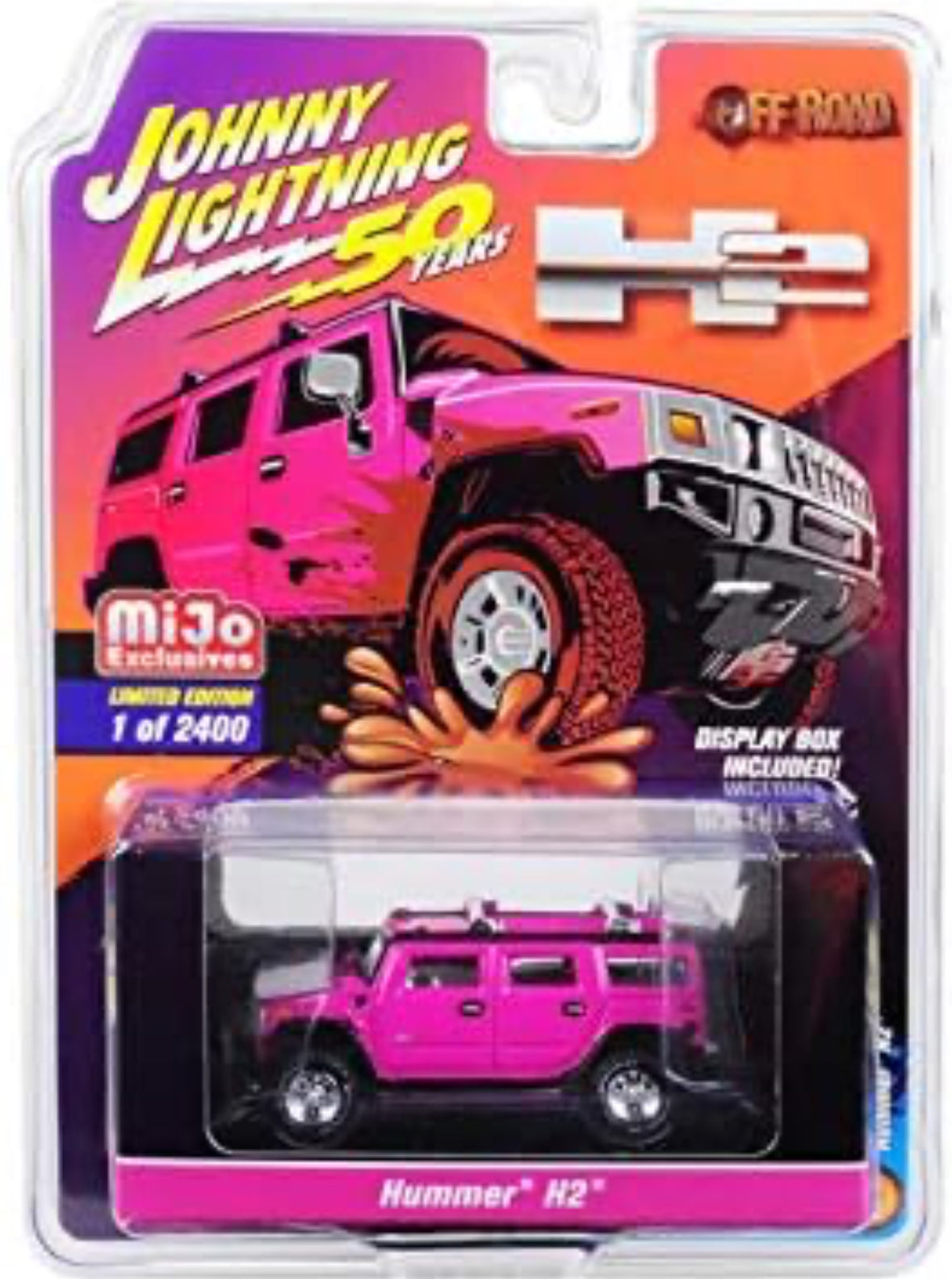 1/64 JOHNNY LIGHTNING 50 YEARS HUMMER H2 PINK - OFF ROAD