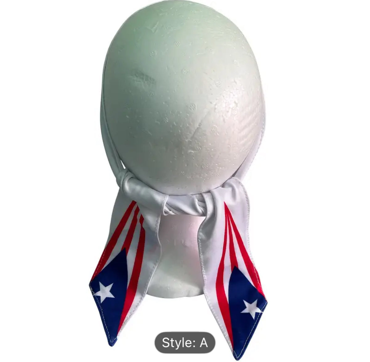 PUERTO RICO WHITE HEAD BAND WITH FLAG