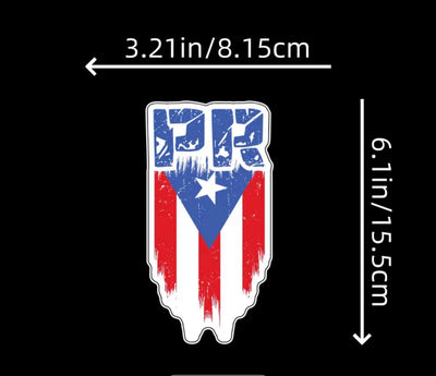 Calcomanía con la bandera de Puerto Rico
