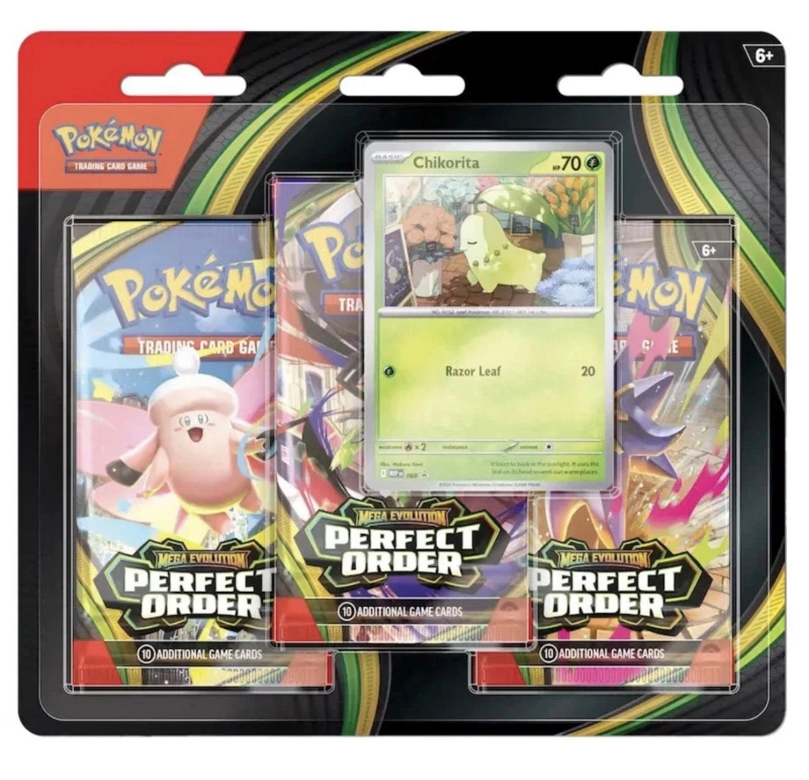 MEGA EVOLUTION 3 PACK PERFECT ORDER BOOSTER BLISTER - POKÉMON