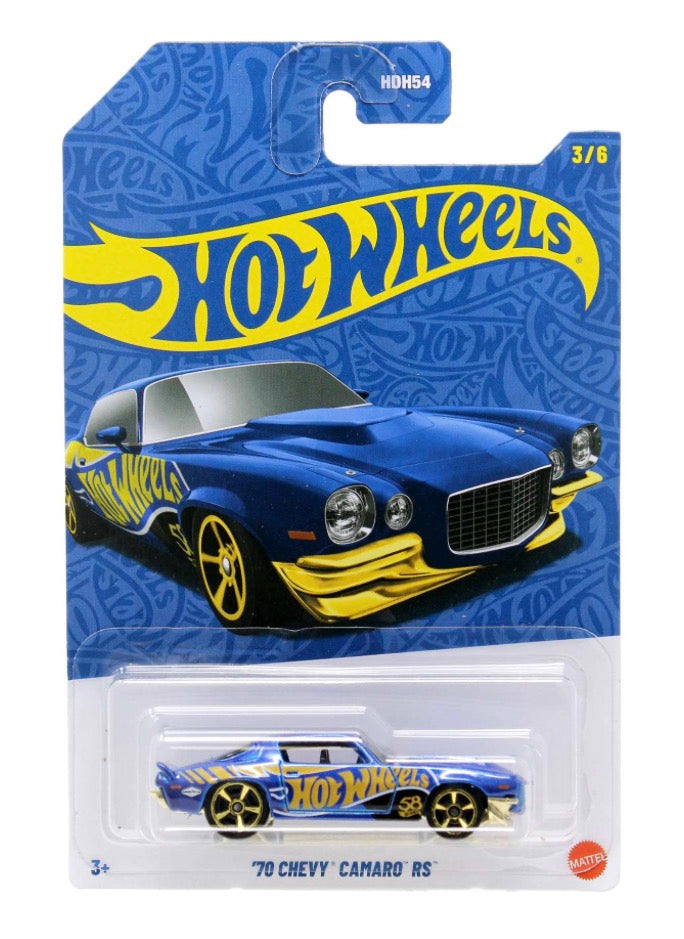 1/64 70’ CHEVROLET CAMARO RS 58TH ANNIVERSARY -  HOT WHEELS 3/6