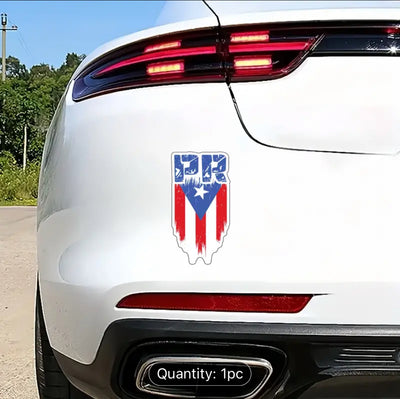 Calcomanía con la bandera de Puerto Rico