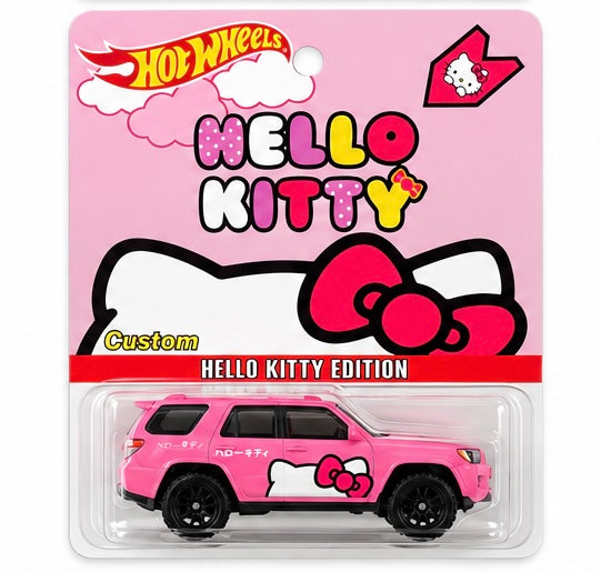 1/64 TOYOTA 4RUNNER  HELLO KITTY CUSTOM HOT WHEELS