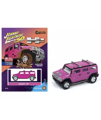 1/64 JOHNNY LIGHTNING 50 YEARS HUMMER H2 PINK - OFF ROAD