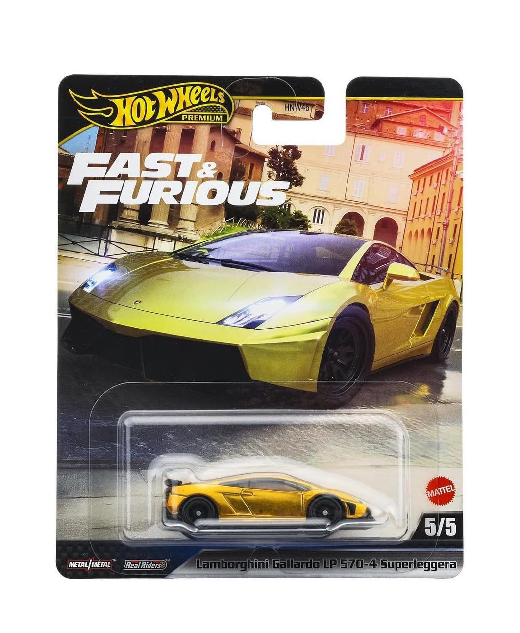 1/64 LAMBORGHINI GALLARDO LP 570-4 SUPERLEGGERA 5/5 - HOT WHEELS PREMIUM FAST & FURIOUS