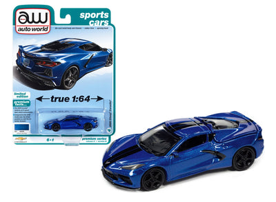 CHEVY CORVETTE ELKHART LAKE BLUE 2020 A ESCALA 1/64 - AUTOS DEPORTIVOS