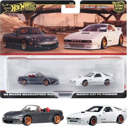 1/64 2004 MAZDA MAZDASPEED MIATA & MAZDA RX7 FC PANDEM - CAR CULTURE