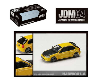 1/64 HONDA CIVIC TYPE R (EK9) AMARILLO - JDM 64