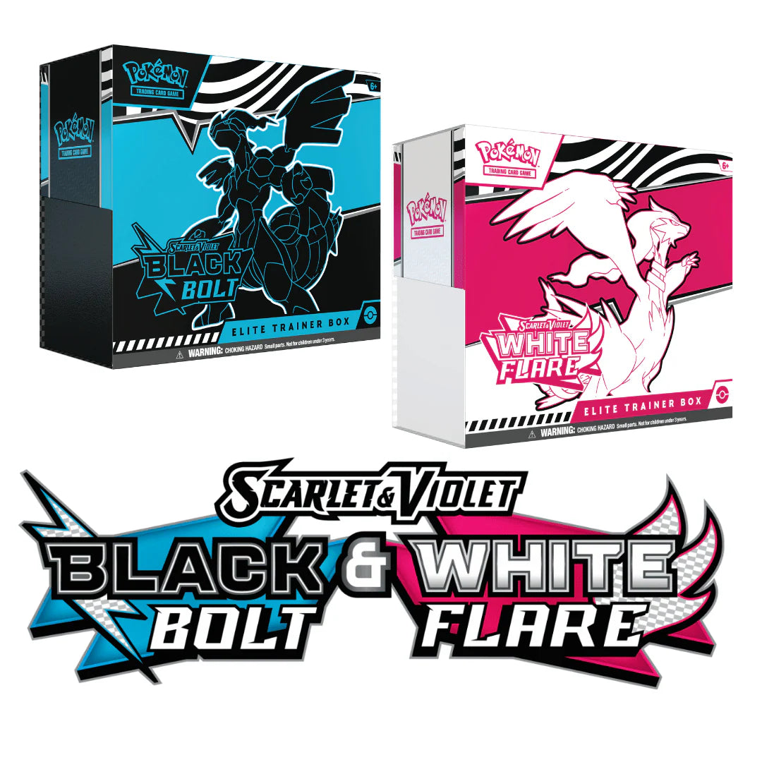 SCARLET & VIOLET BLACK BOLT & WHITE FLARE ELITE TRAINER - POKEMON