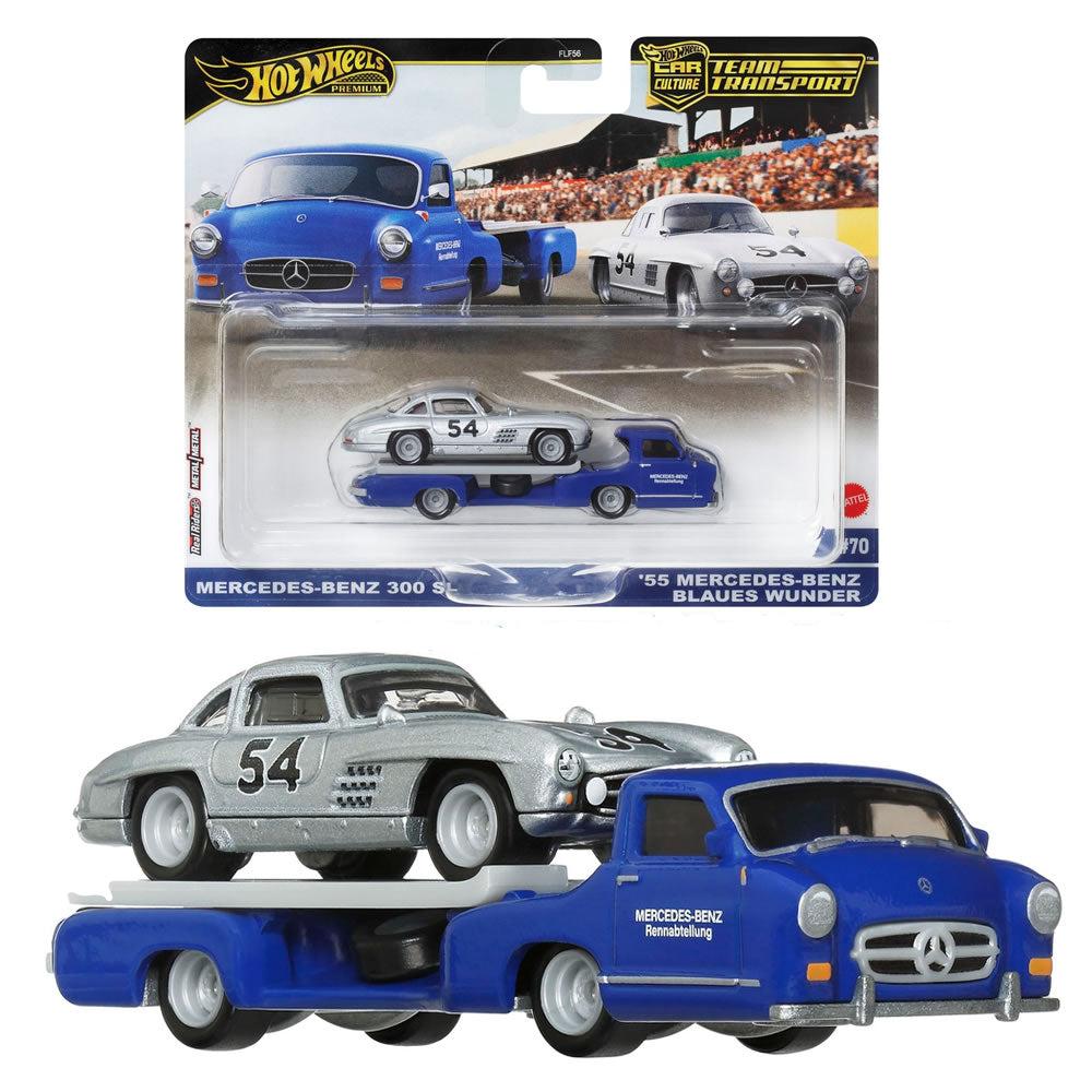 1/64 MERCEDES-BENZ 300 SL & 55' MERCEDES-BENZ BLAUES WUNDER - TEAM TRANSPORT