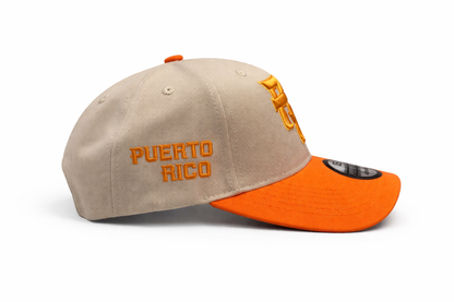 GORRA DE PUERTO RICO - CREMA Y ANARANJADO - PUERTO RICO CAP BEIGE & ORANGE