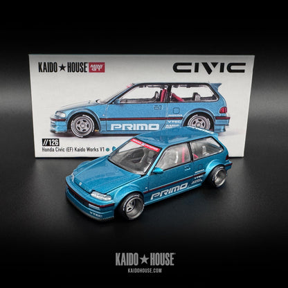 1/64 HONDA CIVIC (EF) KAIDO WORKS V1 - VERDE TAHITIAN - KAIDO HAOUSE