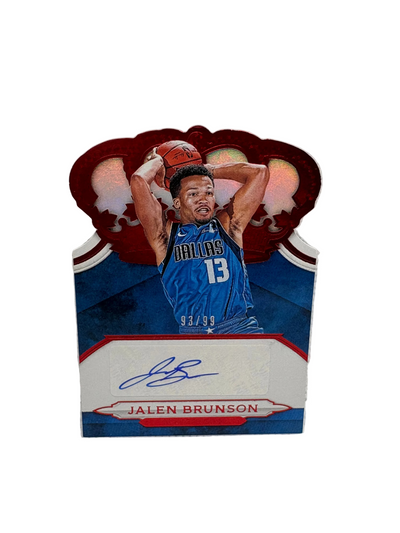 2019 JALEN BRUNSON CROWN ROYAL RED #CR-JBS 93/99 PANINI AUTOGRAPH