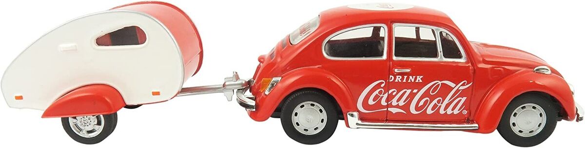 1/43 1967 VOLKSWAGEN BEETLE W/CAMP - COCA COLA