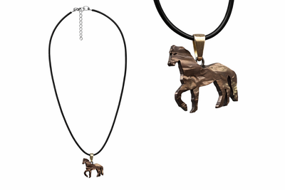 COLLAR (Q) DE PUERTO RICO - CABALLO DE MADERA #4966