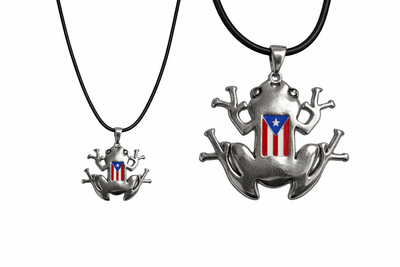 COLLAR DE PUERTO RICO - COQUI CON BANDERA  - # 4947