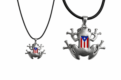 COLLAR DE PUERTO RICO - COQUI CON BANDERA  - # 4947