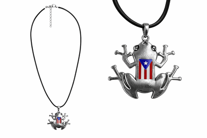 COLLAR DE PUERTO RICO - COQUI CON BANDERA  - # 4947