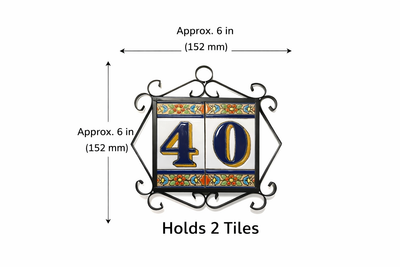 LETTERS METAL ADDRESS PLAQUE  (2 TILES / PLACA EN METAL PARA DIRRECCION (2 LOZAS).