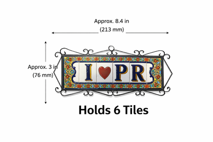 METAL ADDRESS PLAQUE  (6 TILES / PLACA EN METAL PARA DIRRECCION (6 LOZAS).