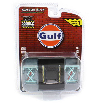 SET DE ELEVADORES DE DOBLE TIJERA GULF 1/64 - SERIE 1