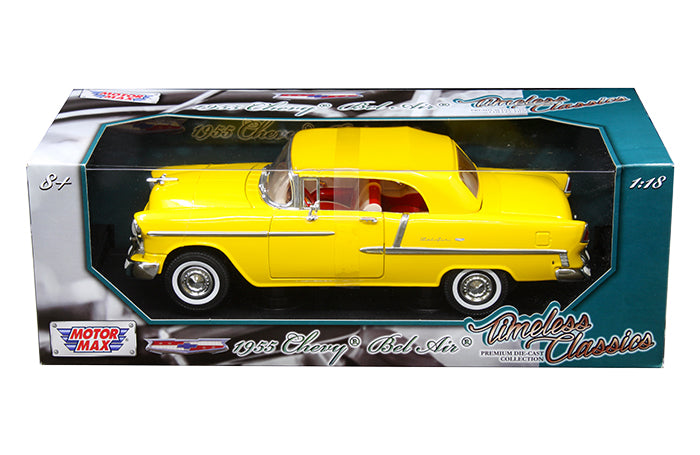 1/18 1955 CHEVY BEL AIR YELLOW - TIMELESS CLASSICS