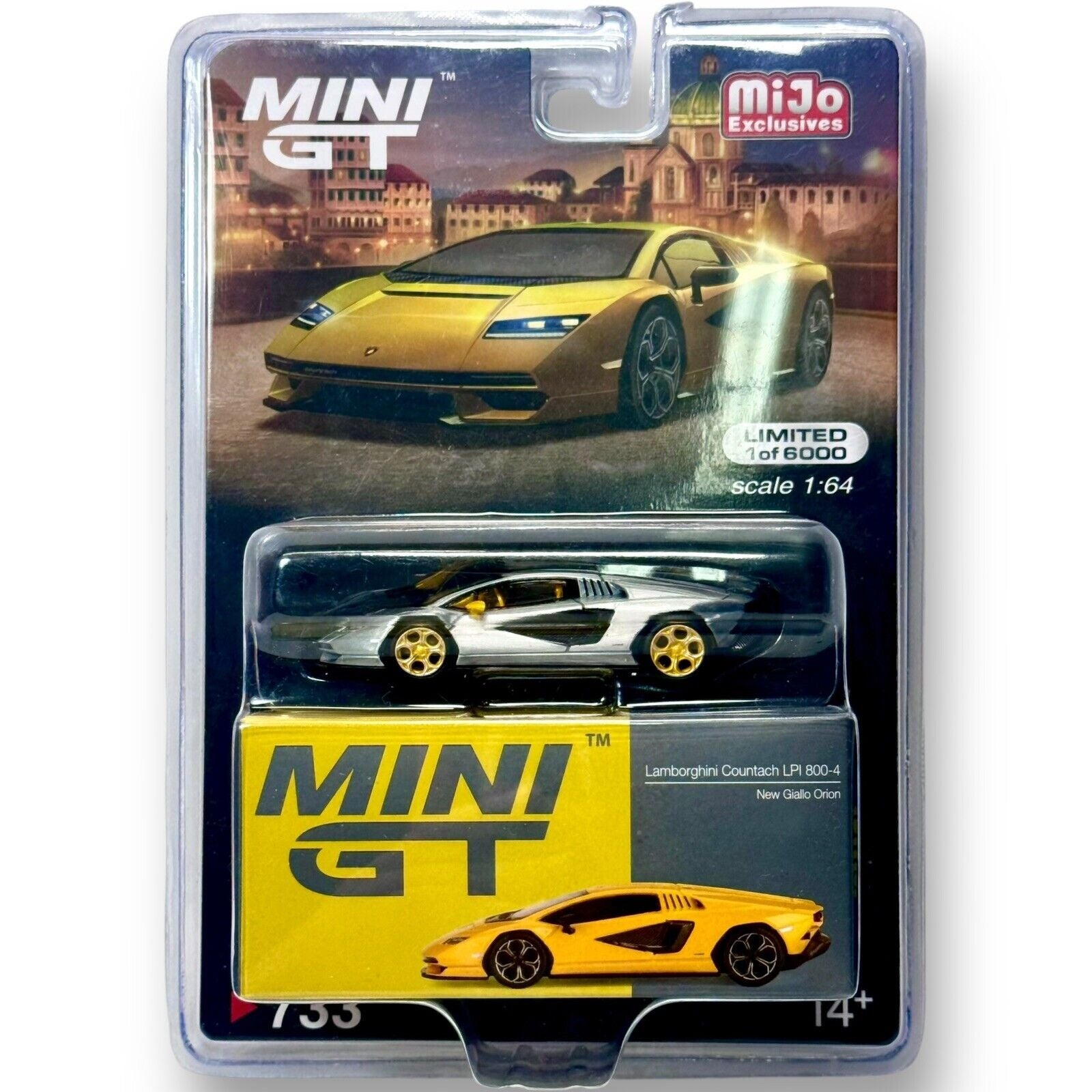 1/64 LAMBORGHINI COUNTRACH LPI 800-4 NEW GALLO ORION “RAW”  (CHASE) - MINI GT