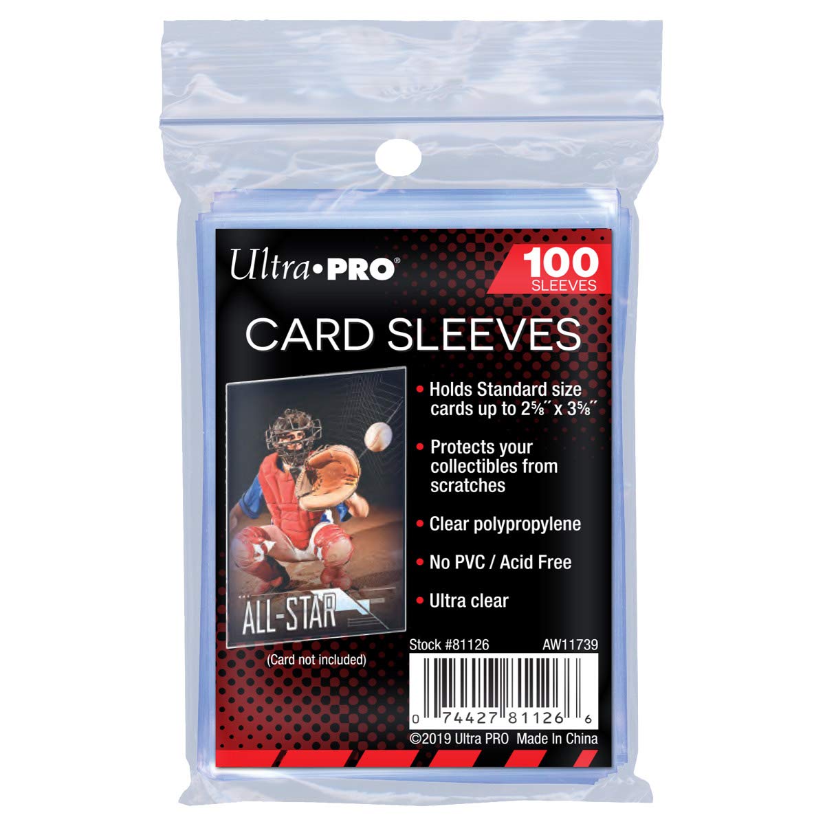 ULTRA PRO SINGLE CARD SLEEVE 100 PCS PER PACK