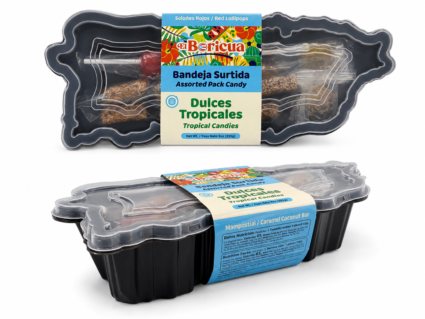 14 PCS EL BORICUA BANDEJA SURTIDA / 14 PCS ASSORTED PACK CANDY