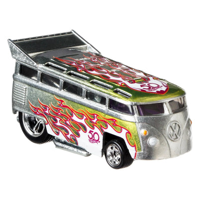 1/64 VOLKSWAGEN T-1 DRAG BUS  6/10 - HOTWHEELS 50 ANIVERSARY - REAL RIDERS