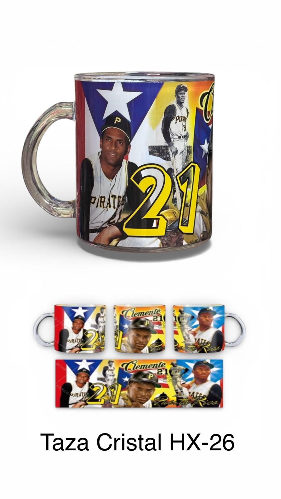 TAZA DE CRISTAL ROBERTO CLEMENTE