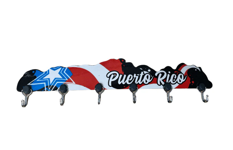PORTA LLAVERO PLASTICO PUERTO RICO -  PUERTO RICO KEY HOLDER