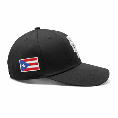 GORRA DE PUERTO RICO - NEGRA - LETRA BLANCA