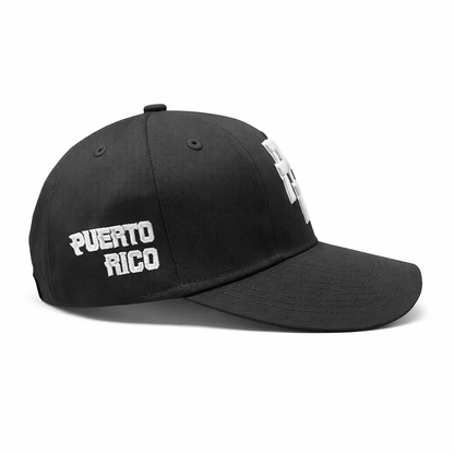 GORRA DE PUERTO RICO - NEGRA - LETRA BLANCA