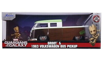 GROOT Y VOLKSWAGEN BUS PICKUP 1963 A ESCALA 1/24 - GUARDIANS OF THE GALAXY