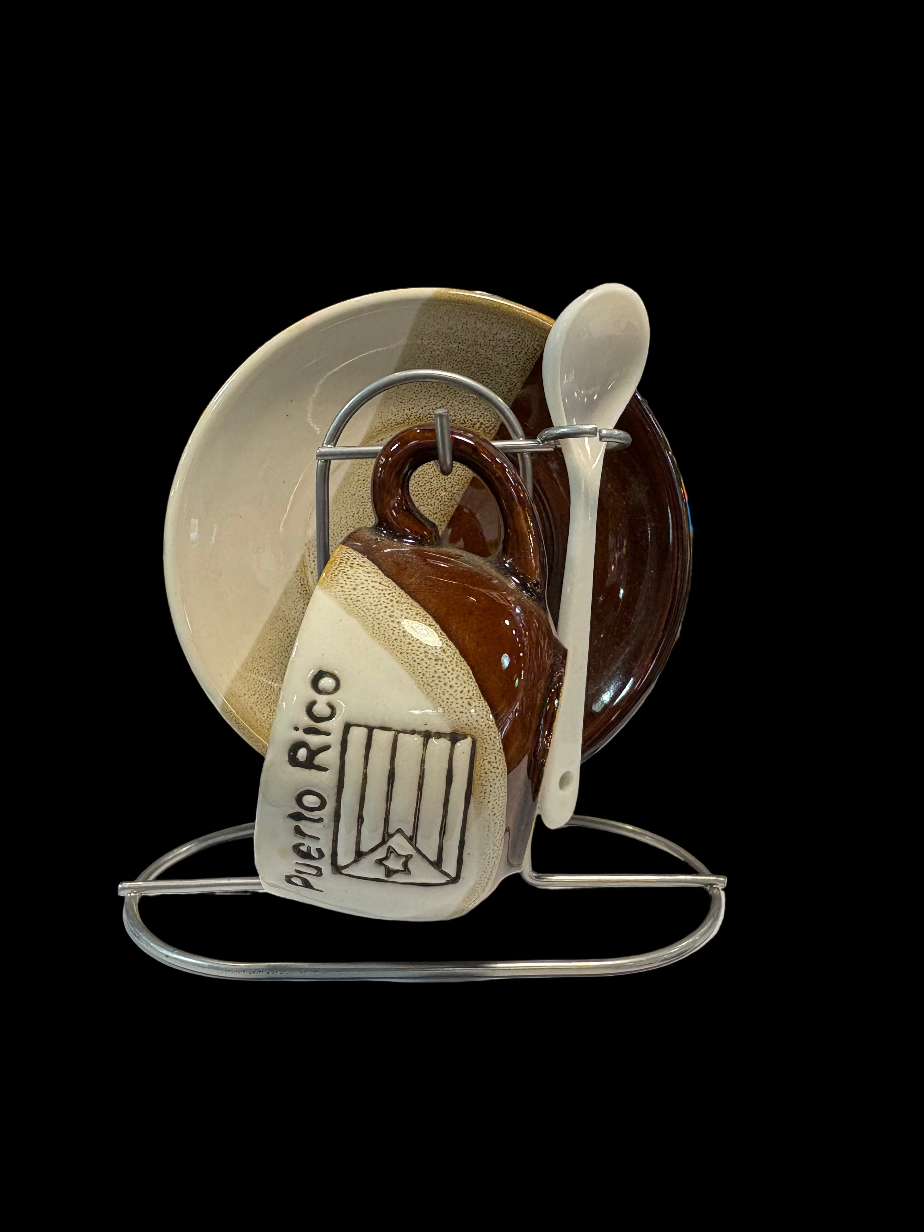 PUERTO RICO CERAMIC COFFE SET (4 PCS SET)