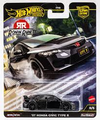 1/64 ‘97 HONDA CIVIC TYPE R (CHASE)  HOT WHEELS CAR CULTURE RONIN RUN II 0/5