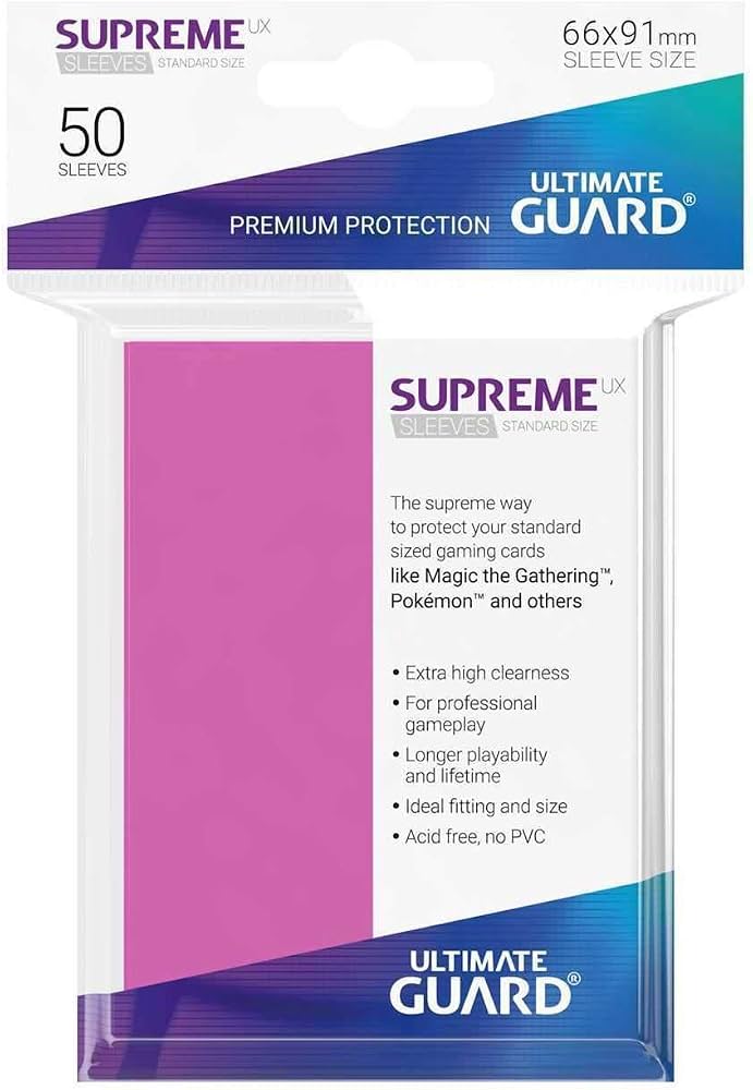 50 PCS 66 x 91mm - SUPREME UX SLEEVES PINK