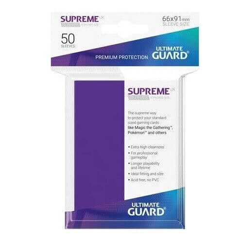 50 PCS 66 x 91mm - SUPREME UX SLEEVES PURPLE