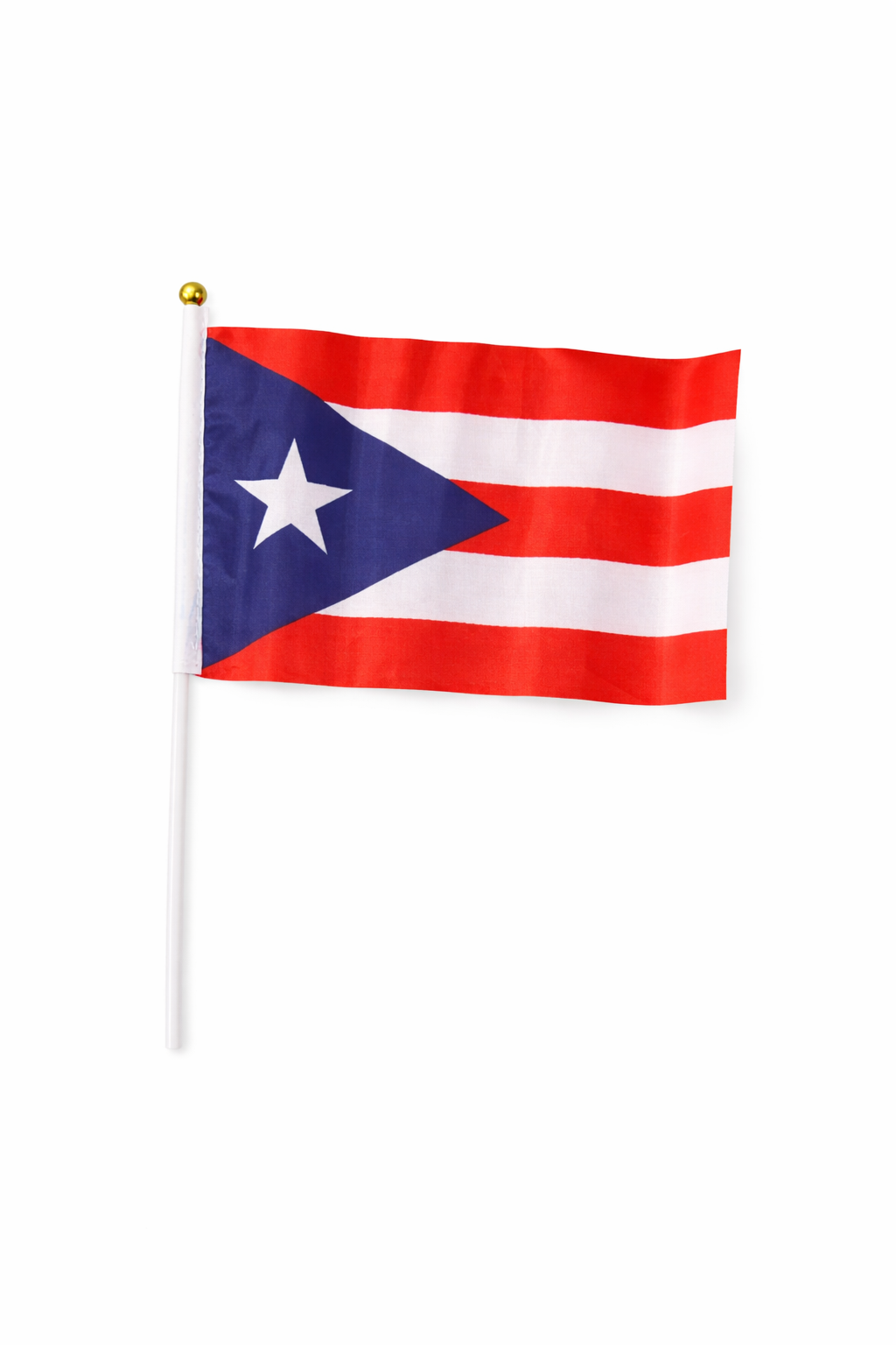 PUERTO RICO 6” X 9” FLAG WITH STICK DARKBLUE - BANDERA 6” X 9” DE PUERTO RICO CON PALO AZUL OSCURO
