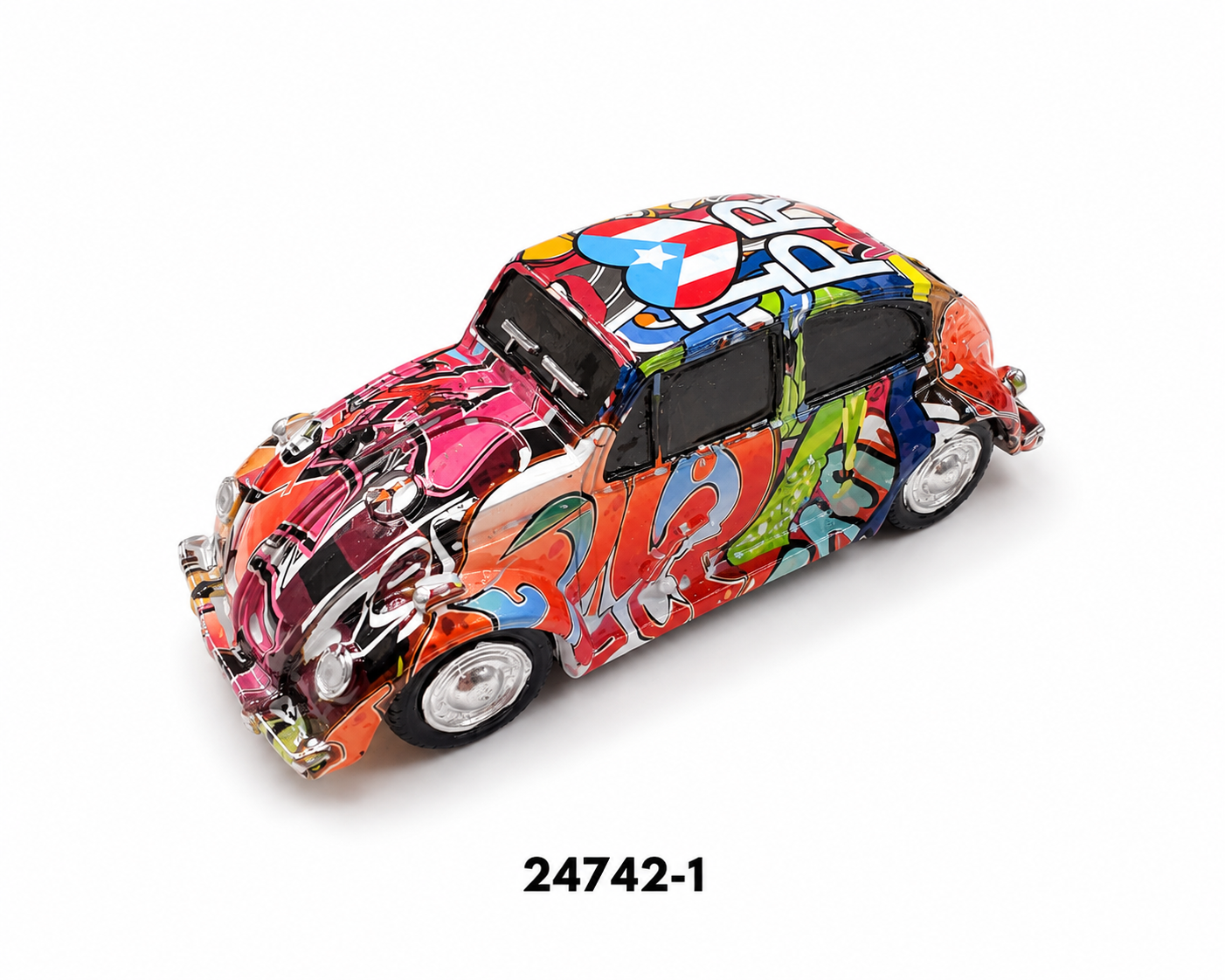 FIGURA DE VOLKSWAGEN BEETLE (VOLKY) GRANDE DE PUERTO RICO 24742-1
