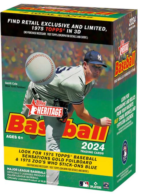 2024 TOPPS HERITAGE BASEBALL 8 PACK BLASTER BOX