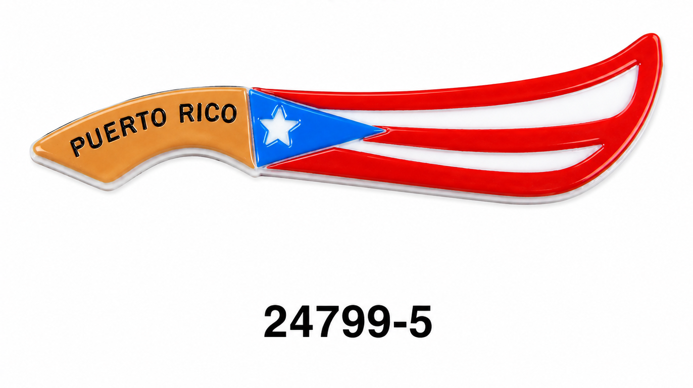 MAGNETO POLYRESINA MACHETE CON BANDERA DE PUERTO RICO